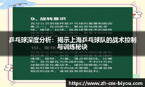 乒乓球深度分析：揭示上海乒乓球队的战术控制与训练秘诀